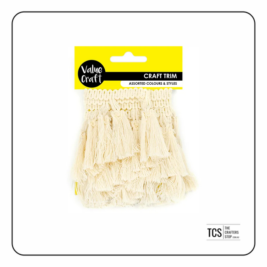 Natural Cotton Tassel Trim - 1.5m